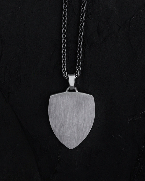 Silver pendant - shield LION