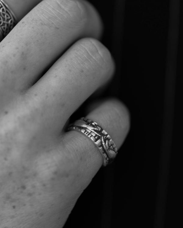 Silver ring THE CREATION OF ADAM - Michelangelo