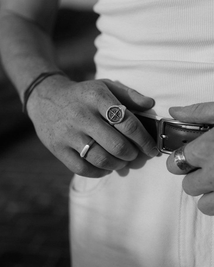Bague en argent BOUSSOLE. ÉTOILE POLAIRE