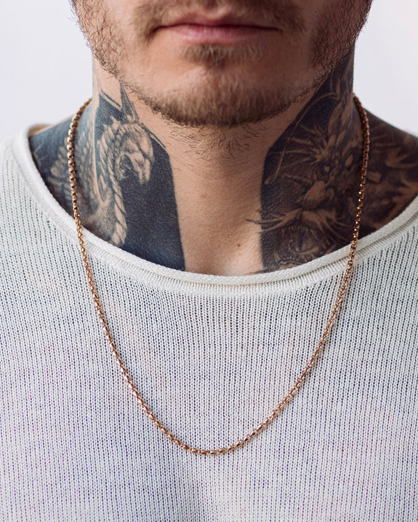 14k rose gold chain EROS