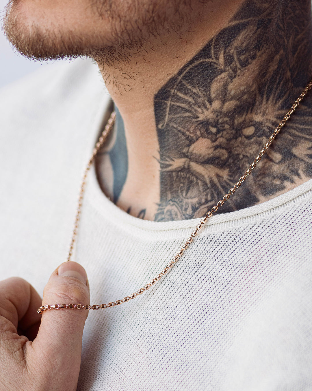 14k rose gold chain EROS