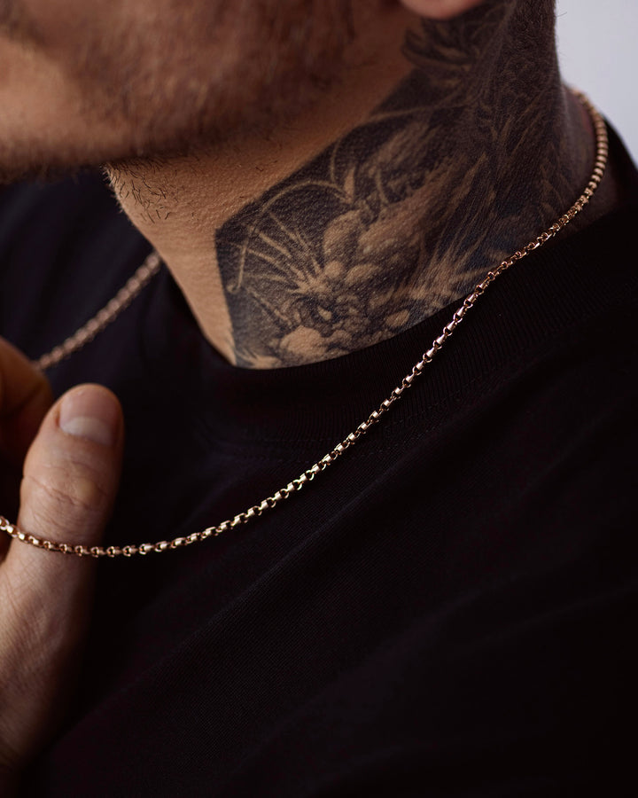 14k rose gold chain EROS