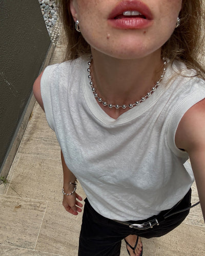 Silver necklace BUBBLE