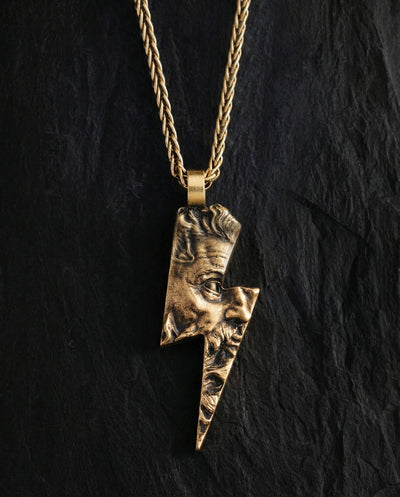Pendant ZEUS. LIGHTNING (14k yellow gold)