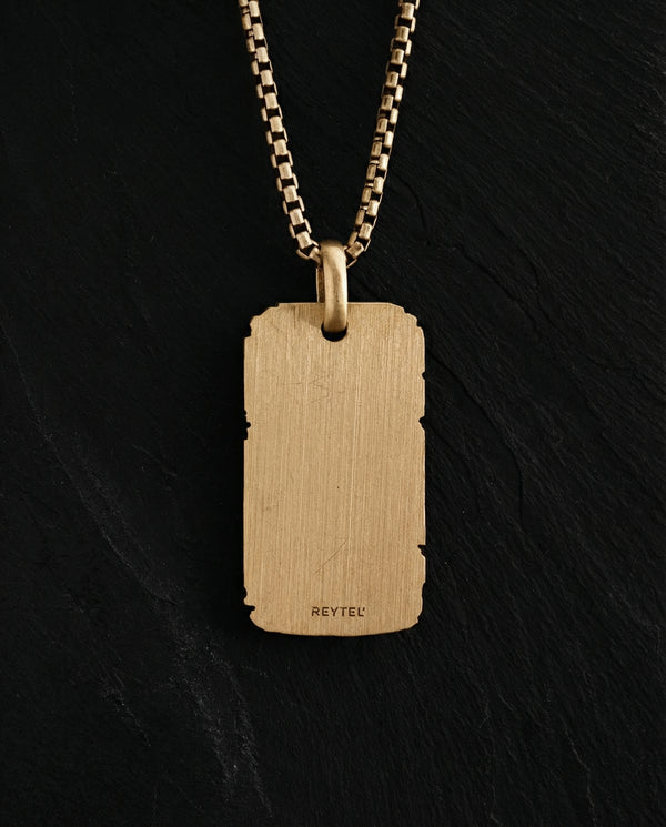 Pendant BOXE OMBRA (14k yellow gold)