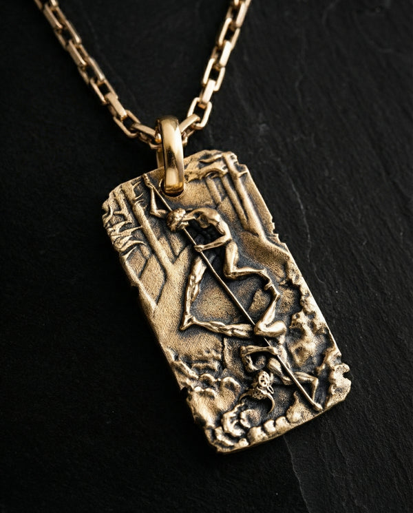 Pendant BOXE OMBRA (14k yellow gold)