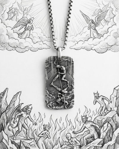 Silver pendant BOXE OMBRA