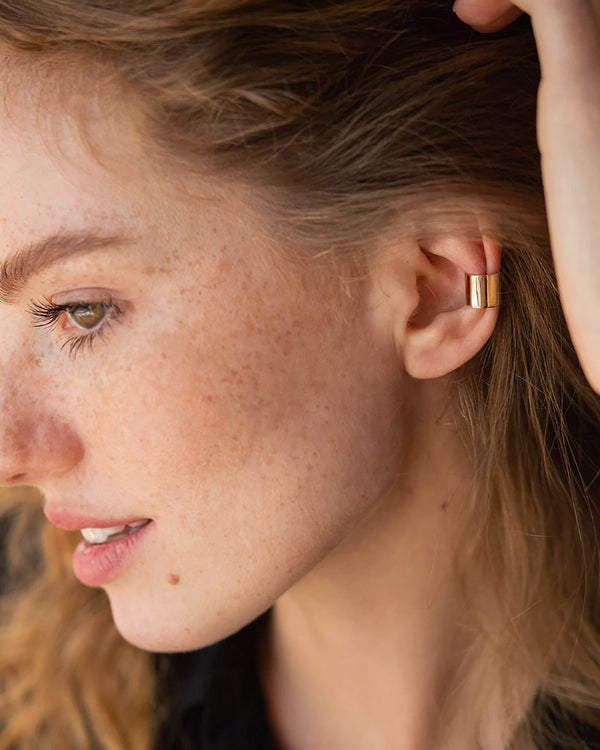 Single earring - cuff GLOSS (14k yellow gold)
