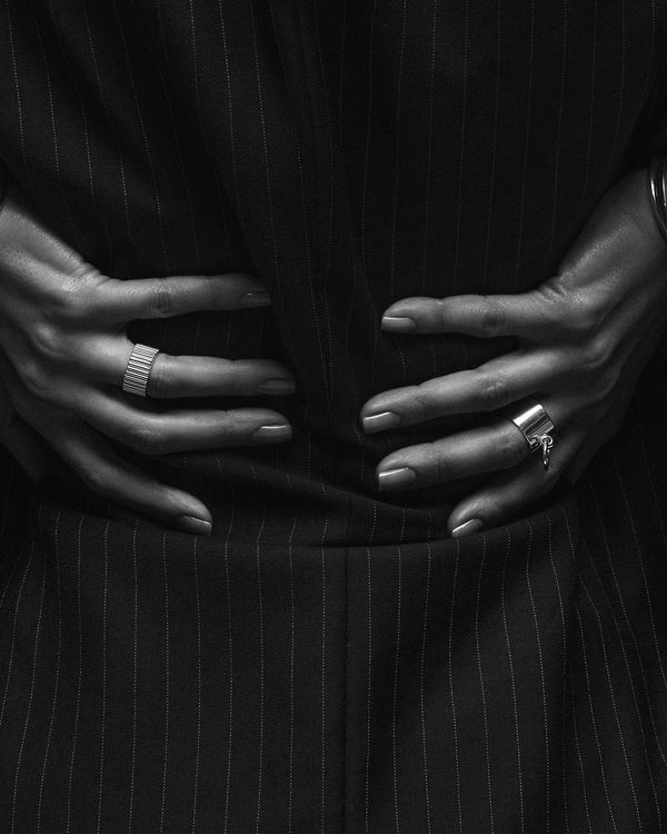 Silberner Ring BDSM