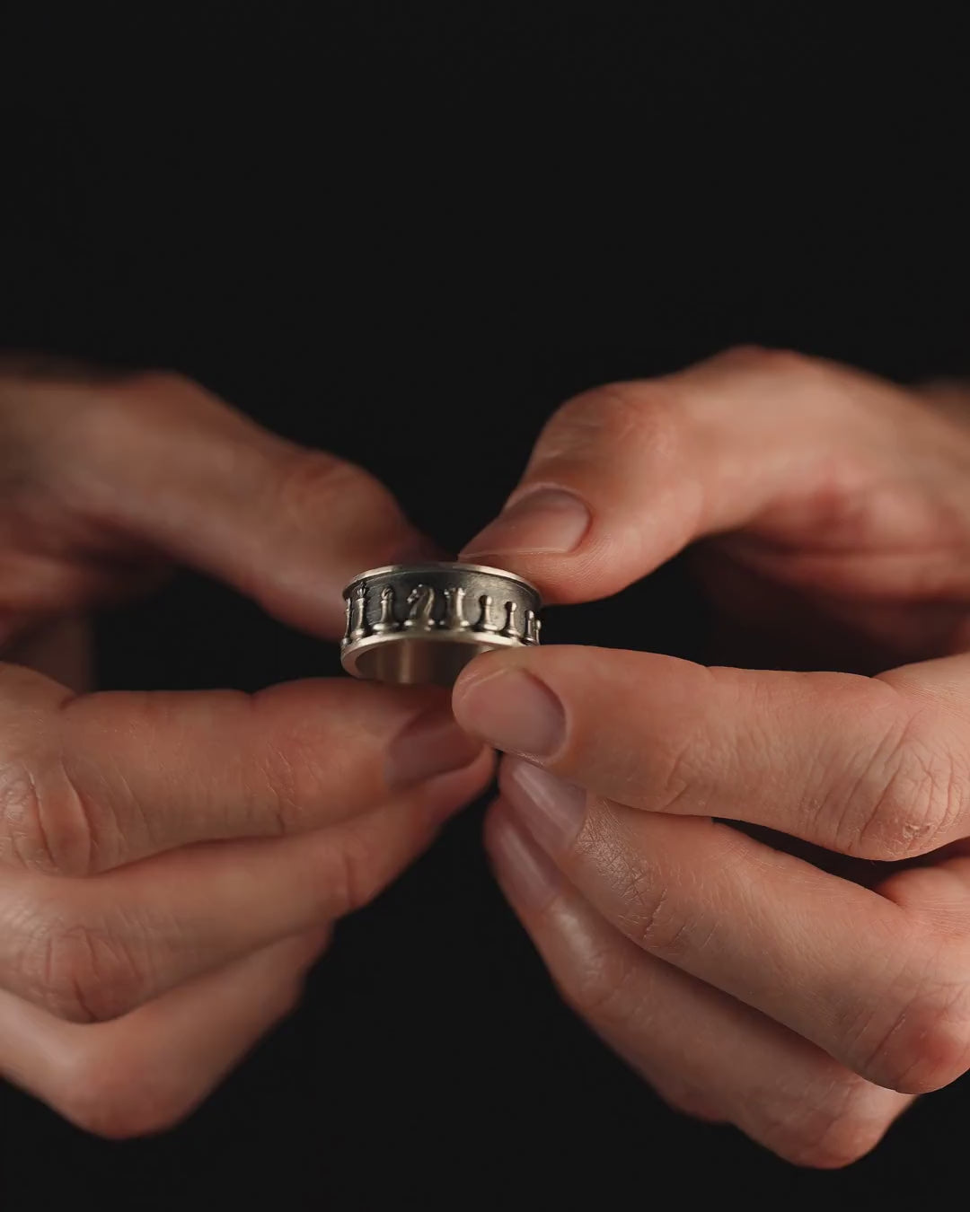 Bague en argent CHESS