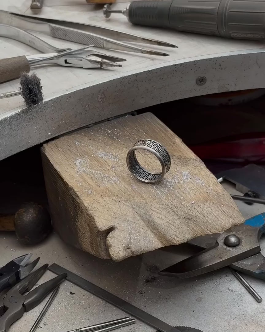 Bague en argent HÉPHÊSTE