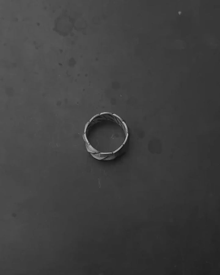 Bague en argent CHAÎNE CUBANE