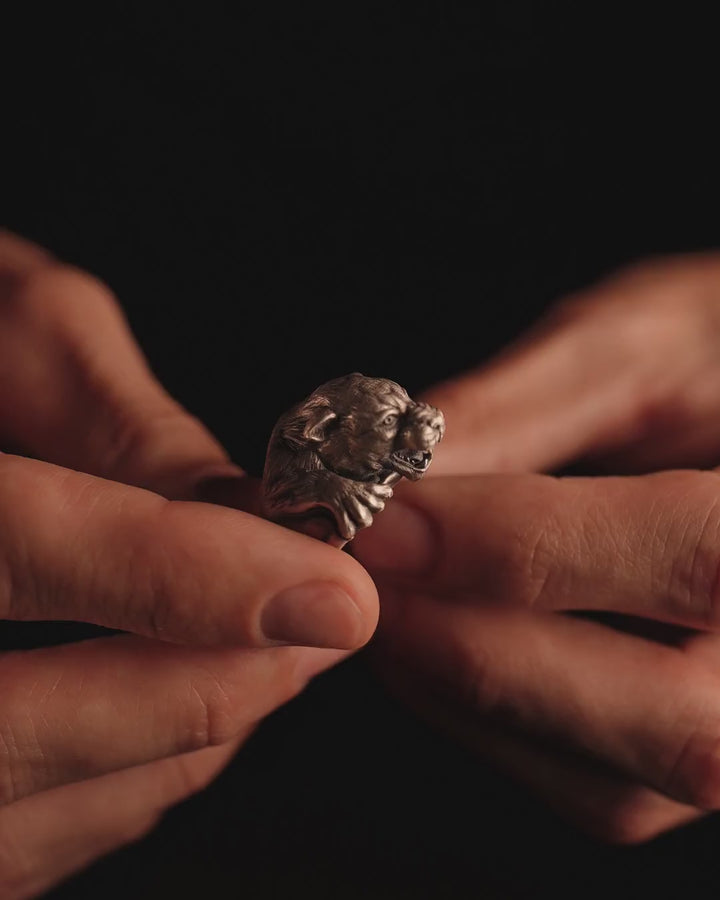 Silver ring PANTHER