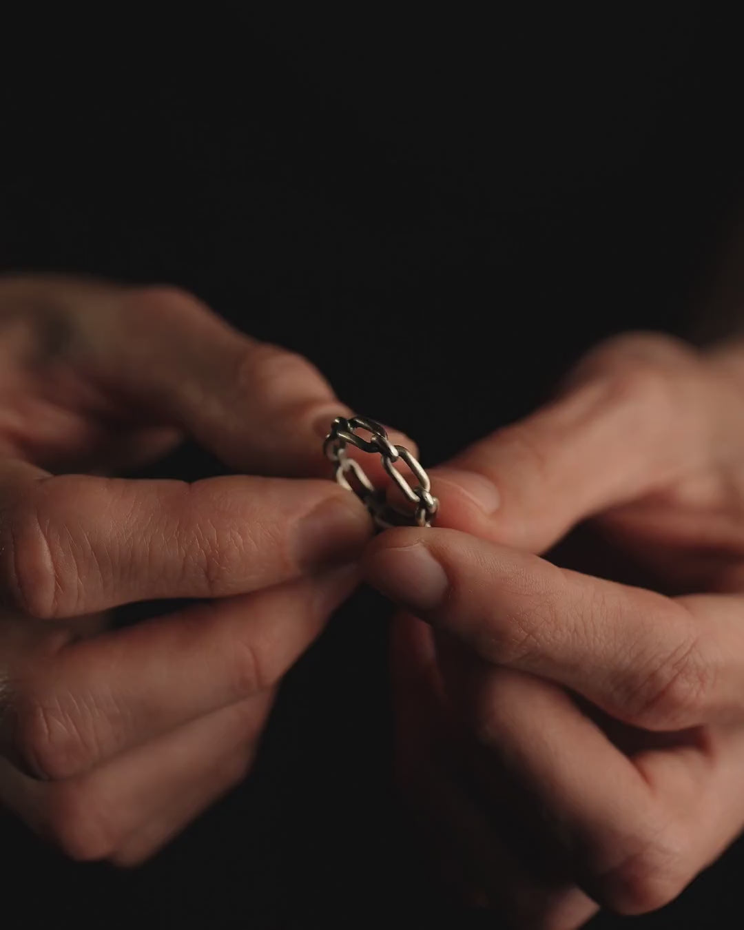 Silver ring CADENA