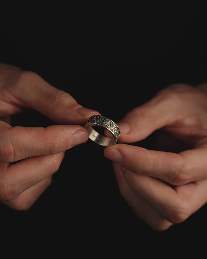 Silver ring JAPANESE WAVES