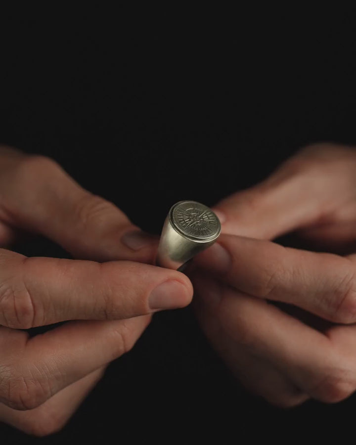 Anello in argento ROSA DEI COMPASSI