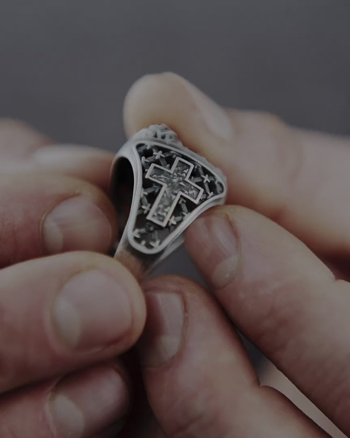 Bague en argent JÉSUS-CHRIST