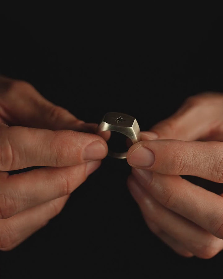 Silver ring POLAR STAR