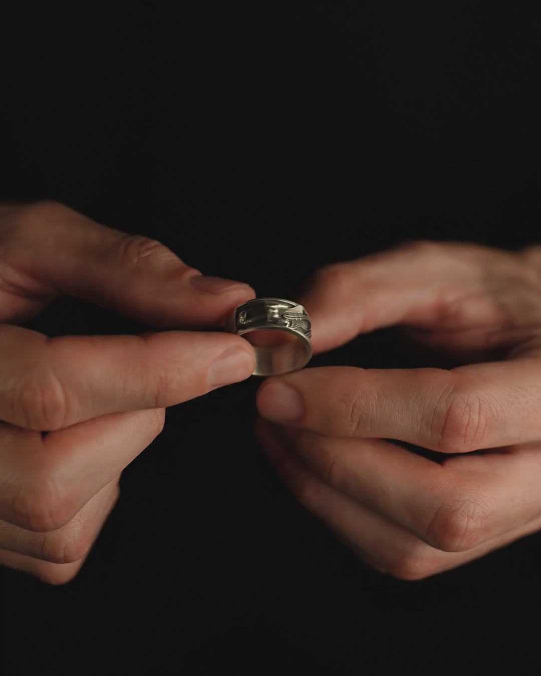 Silver ring ROCK 'N' ROLL