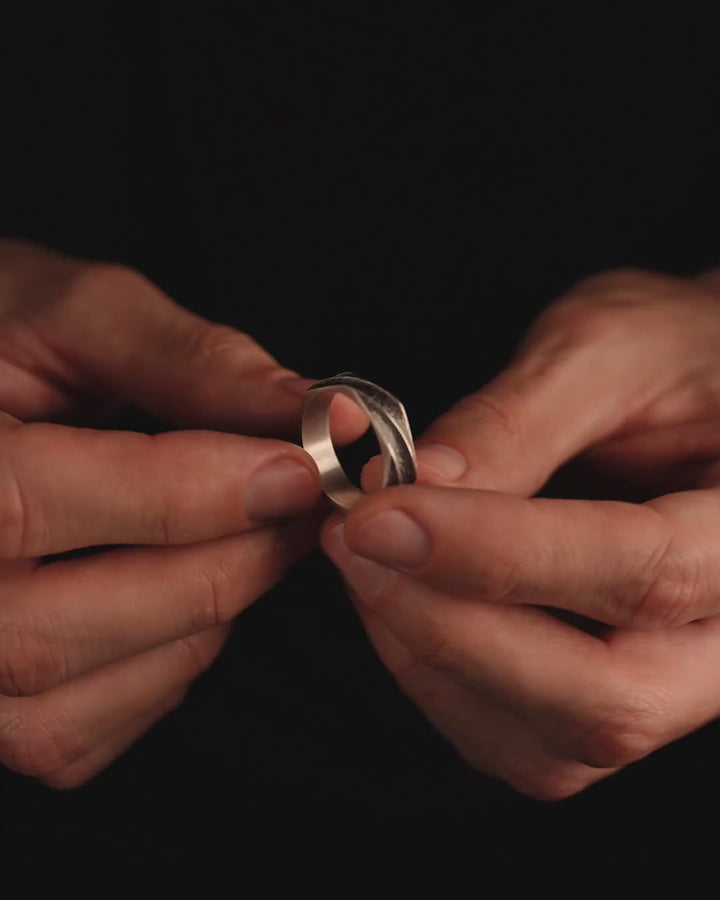 Bague en argent TORNADE