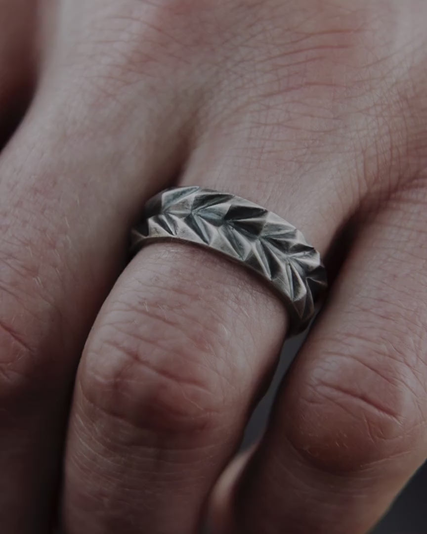 Silver ring EAR OF WHEAT