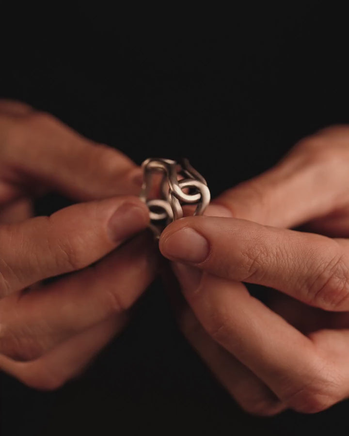 Silver ring DOUBLE