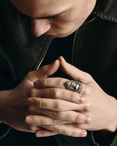 Silver ring ZEUS. MEMENTO MORI