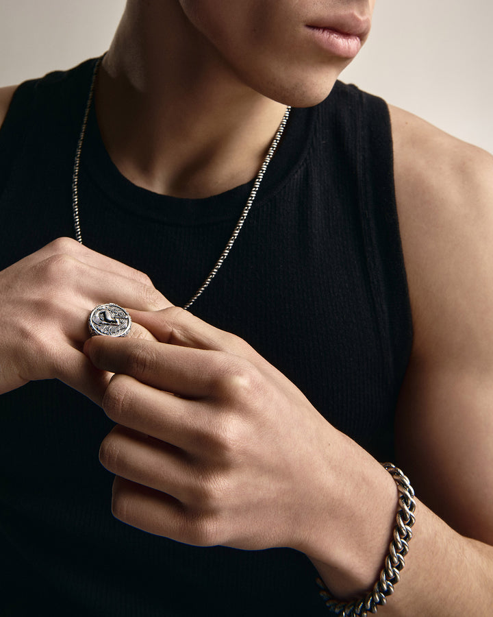 Silver bracelet SKALL