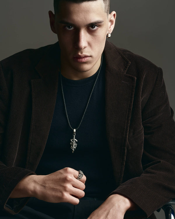 Silver earring-circle MOER