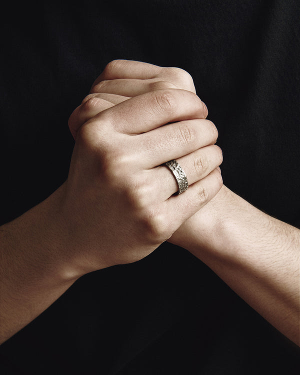 Silver ring RELIEF