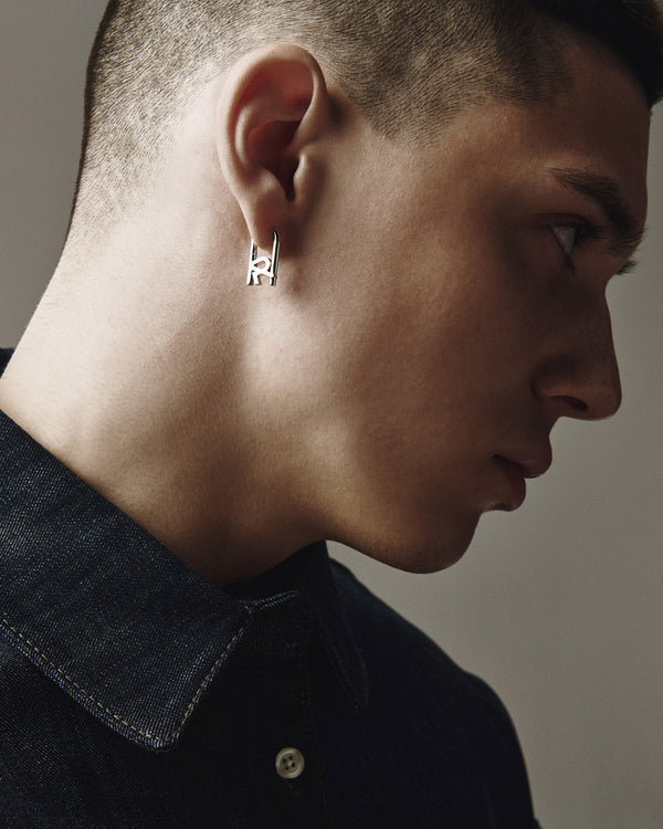 Single earring REYTEL (14k white gold)