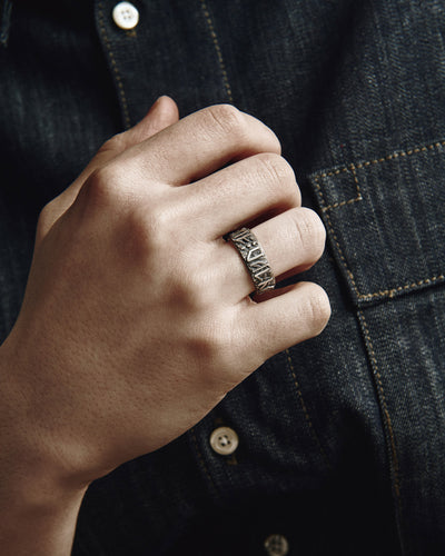 Silver ring VALHALL AWAITS ME