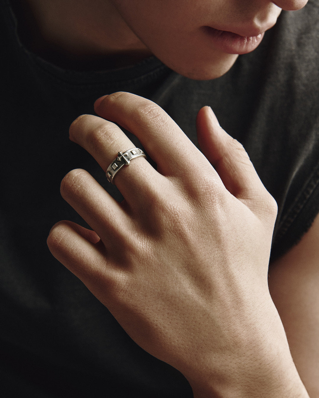 Silver ring ROSARIUM