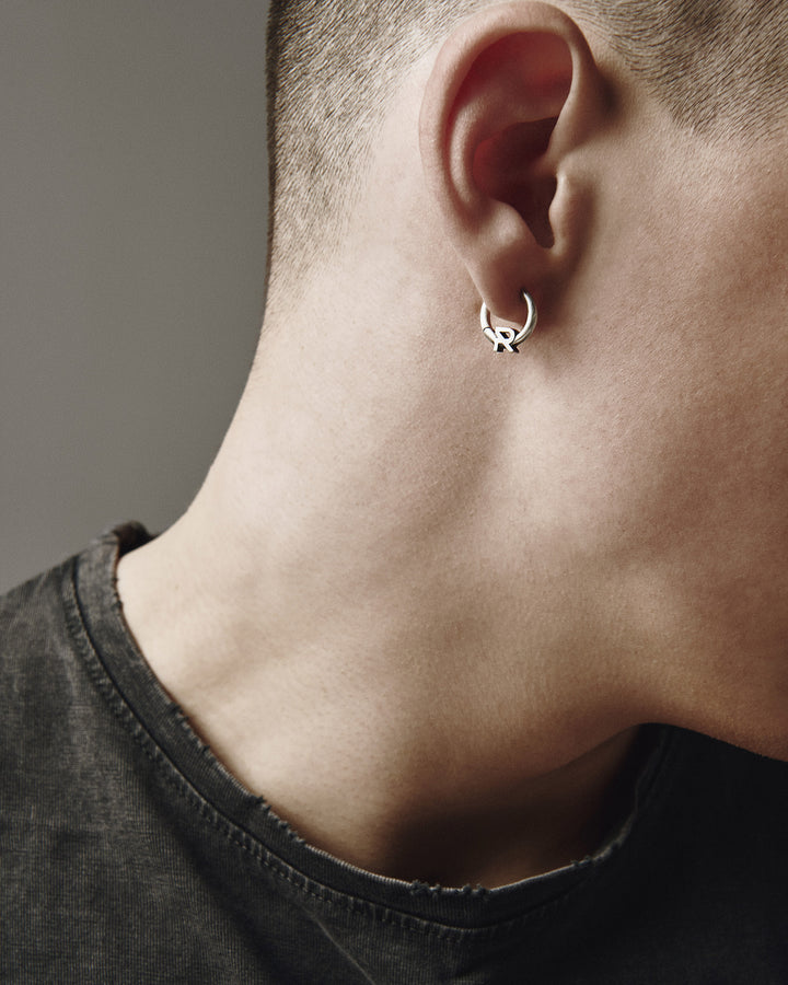 Silver single earring REYTEL