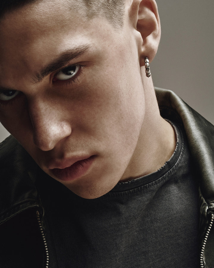 Silver single earring SCORPIO